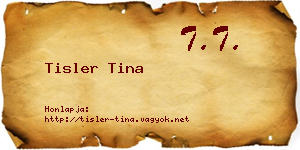 Tisler Tina névjegykártya